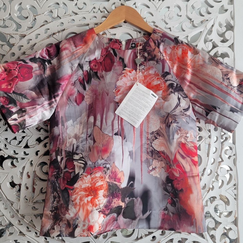 MSGM Multicolor Floral Blouse